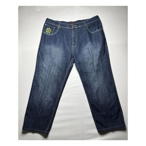 Knockout Denim Men's Wide Leg Embroidered Pocket Baggy Jeans - Size 44x28.5*